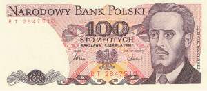 100 Zloty Polen p143e 1986